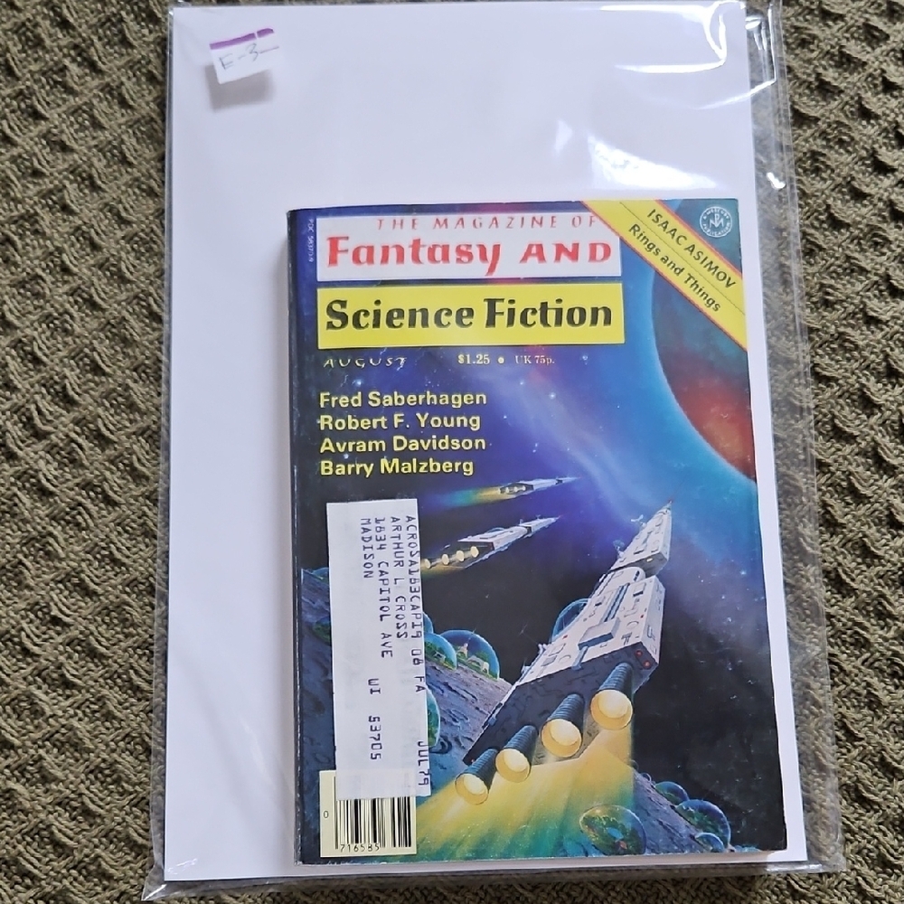 Fantasy And Science Fiction Vintage 1978 Isaac Asimov